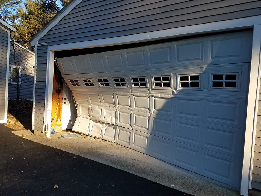 Bent Garage Door 